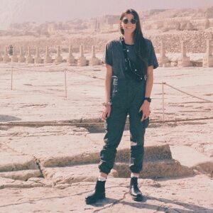 Nasty Gal Army Green Cargo Utility Pants